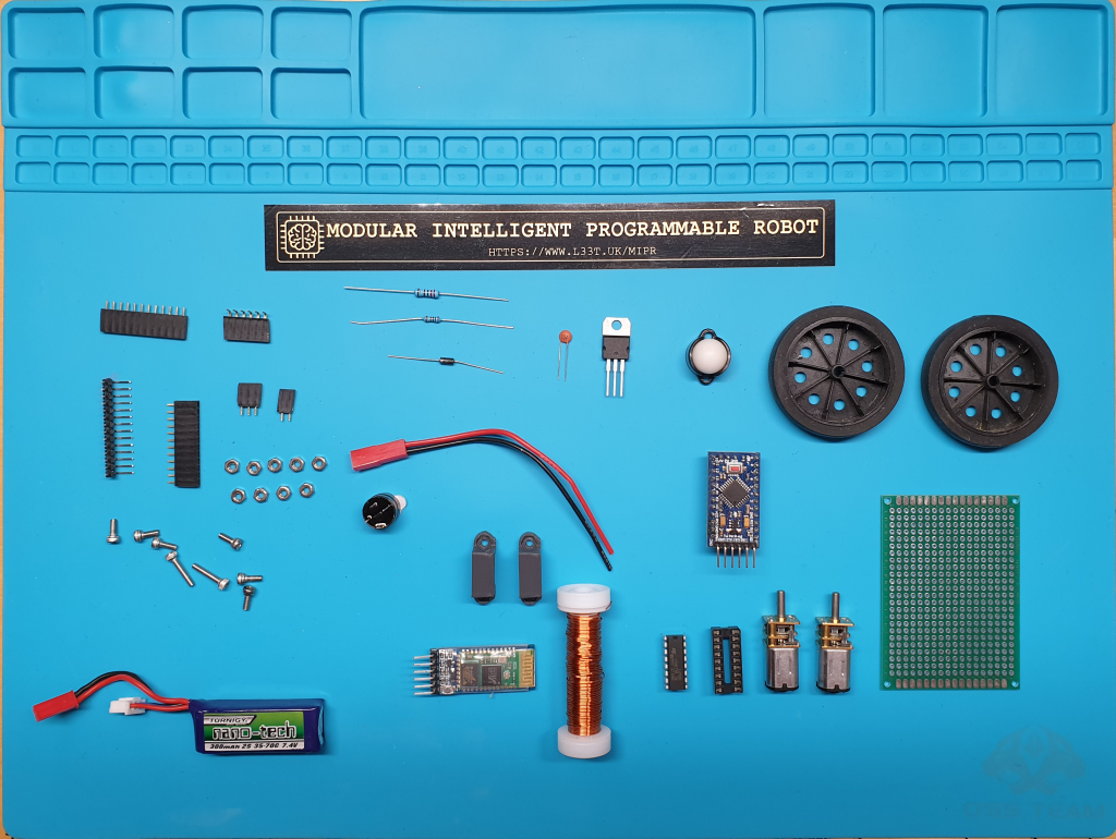 Electronic components needed to build the robot