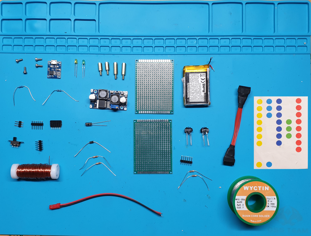Components needed to build a battery board
